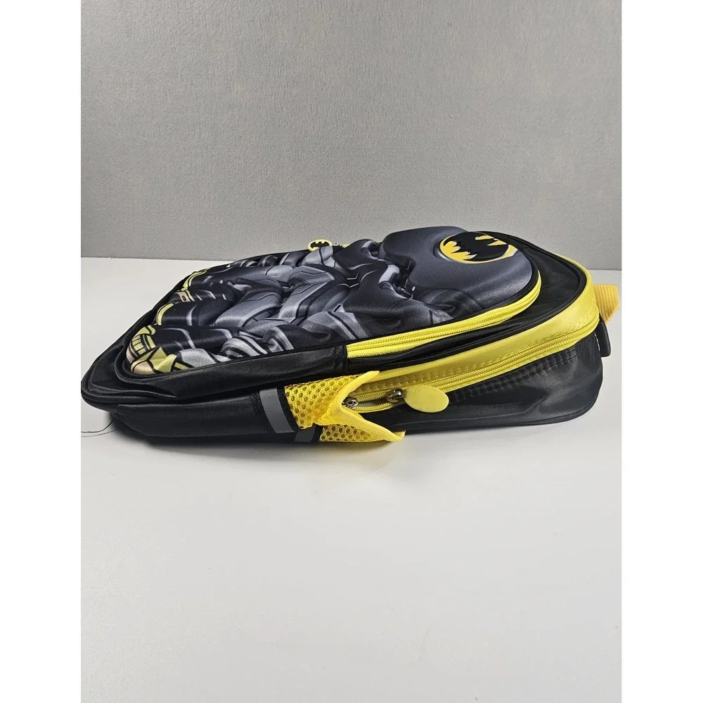 Batman DC Comics Kids 3D Armor Backpack Black Yellow School Book Bag 14